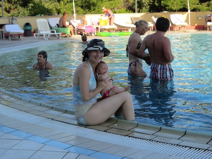 Erynn and Greta in the pool1